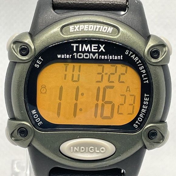 Timex Expedition T48042 Mens Brown Nylon/Leather Digital Dial Quartz Watch TMR71 - Picture 2 of 10